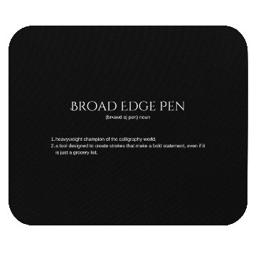 Discover Broad Edge Pen white Mouse Pads