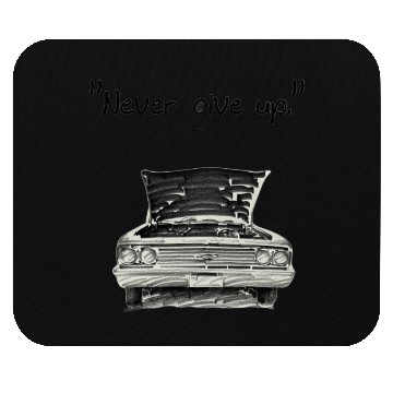 Discover Never give up 1 2 Mouse Pads