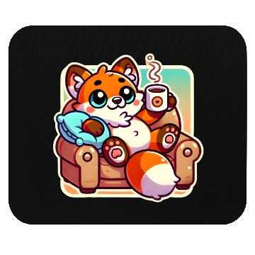 Discover Harmony: Fox and Coffee Mouse Pads