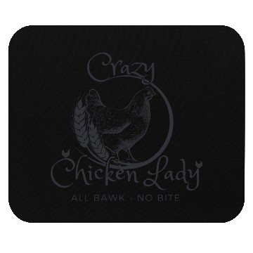 Discover Crazy Chicken Lady Print Mouse Pads