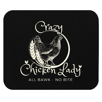 Discover Crazy Chicken Lady Print Mouse Pads