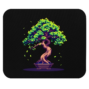 Discover Pixel Bonsai Tree – Retro Nature Serenity Mouse Pads