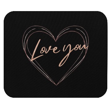 Discover Heart Lines Love You Mouse Pads