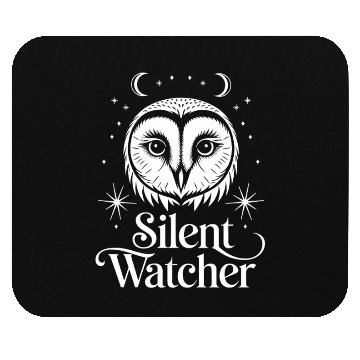 Discover Silent Watcher Cottagecore Owl Design Mouse Pads