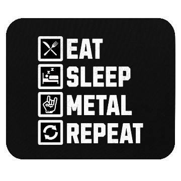 Discover Eat Sleep Metal Repeat Mouse Pads