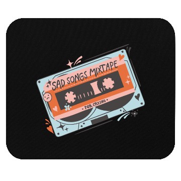 Discover Vintage Sad Songs Mixtape Design Mouse Pads