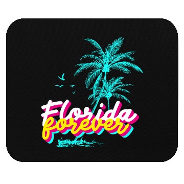 Discover Florida Forever – Neon Palm Paradise Mouse Pads