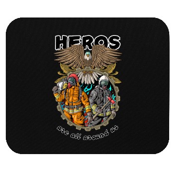 Discover Brave Heroes – Firefighter Tribute Art Mouse Pads