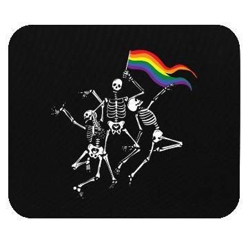 Discover LGBTQ Funny Pride Month Skeleton Flag Mouse Pads