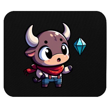 Discover Cowboy Bull's Diamond Discovery Mouse Pads
