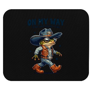 Discover Cowboy Frog – Ready for Adventure Mouse Pads