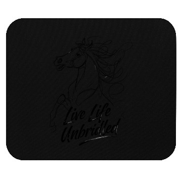 Discover Live Life Unbridled Horse Sketch Art Mouse Pads