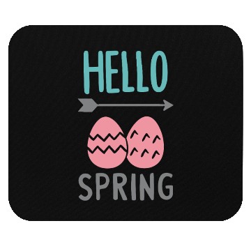 Discover Hello Spring - Spring Design with Easter Eggs Mouse Pads