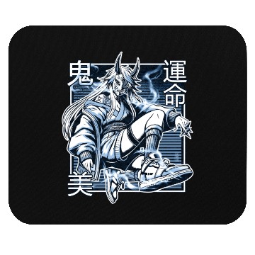 Discover Blue Kunoichi Demon Mouse Pads
