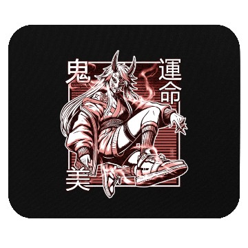 Discover Red Kunoichi Demon Mouse Pads