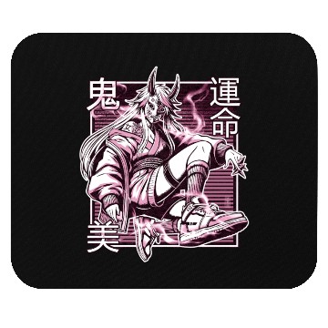Discover Pink Kunoichi Demon Mouse Pads