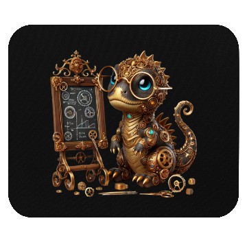 Discover Steampunk Dragon Cute Baby Steampunk Dragon Art Mouse Pads