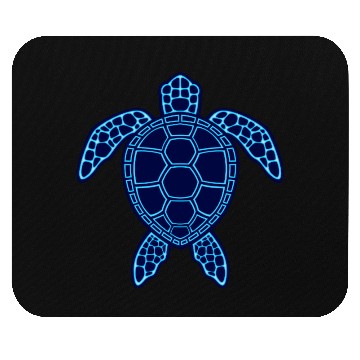 Discover Blue Neon Lava Sea Turtle Design Mouse Pads
