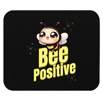 Discover Bee Positive Kawaii Illustration Mouse Pads