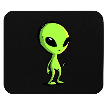 Discover Green Alien Mouse Pads