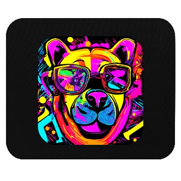 Discover Neon Style 80s Rave Party Glow Mouse Pads
