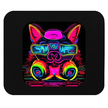 Discover Neon Style 80s Retro Party Color Glow Mouse Pads