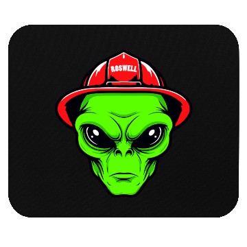Discover Grey Alien Fireman Mouse Pads