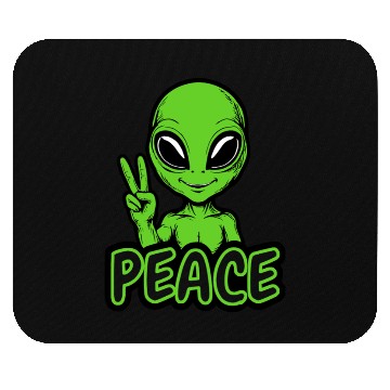 Discover Grey Alien Peace Mouse Pads