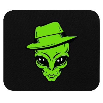 Discover Grey Alien Retro Gangster Mouse Pads