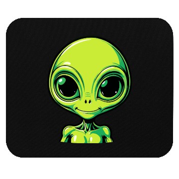 Discover Green Alien Mouse Pads