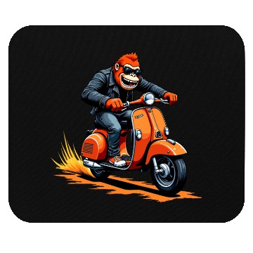 Discover Rebellious Gorilla on Motorcycle Mouse Pads
