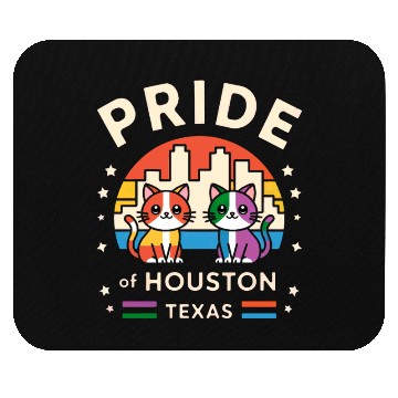 Discover Pride of Houston City Texas USA Rainbow Flag Mouse Pads