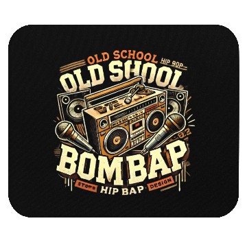 Discover Old School Hip Hop Boom Bap Retro Design Mouse Pads