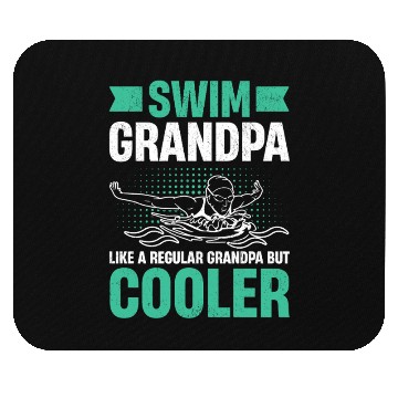 Discover Swim Grandpa - Wave Motion Design Mouse Pads