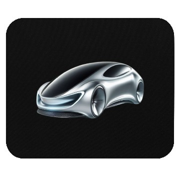 Discover Silver and Black Futuristic Car Mouse Pads