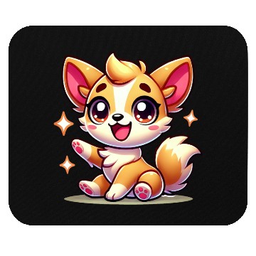 Discover Charming Fox Cub Cartoon Design Mouse Pads