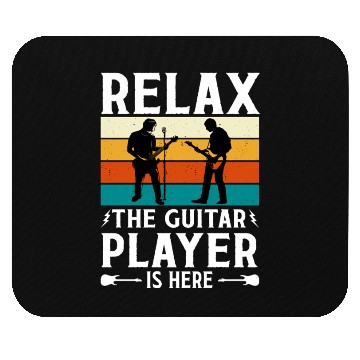 Discover Relax The Guitar Player Is Here - Retro Design Mouse Pads