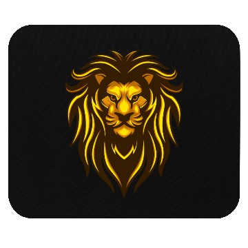 Discover yellow lion with sharp looks Mouse Pads