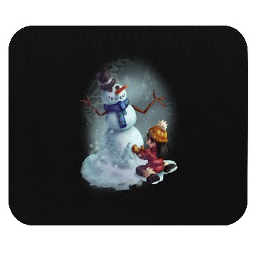Discover snowman Mouse Pads