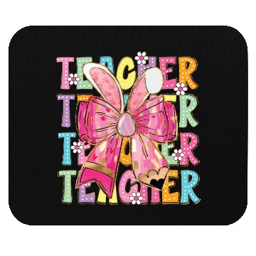 Discover Teacher Easter Bow Design Mouse Pads
