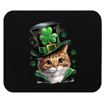 Discover Irish Cat Shamrock St Patricks Day Mouse Pads