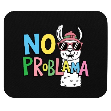Discover No ProbLama – Funny Casual Colorful Llama Design Mouse Pads