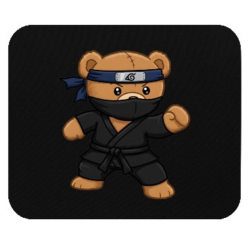 Discover Teddy bear ninja Mouse Pads