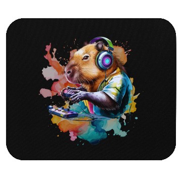Discover Funny Video Games Capybara Funny Capybara Gamer Mouse Pads