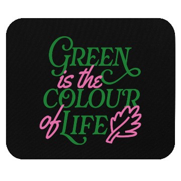 Discover Vibrant Green Life Affirmation Mouse Pads