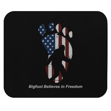 Discover Patriotic Bigfoot American Flag Design Mouse Pads