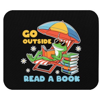 Discover Book Lover Frog Summer Beach Relaxing Reading Mouse Pads