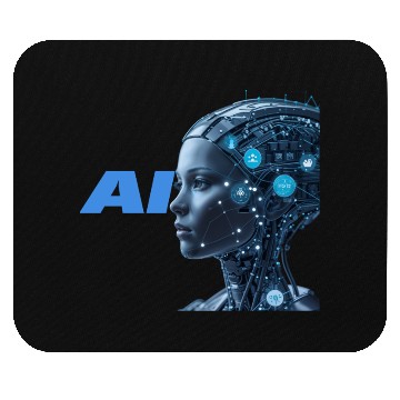 Discover Futuristic AI Cybernetic Human Design Mouse Pads