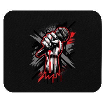 Discover Vintage Hip Hop Rapper Inspired Microphone Art Mouse Pads