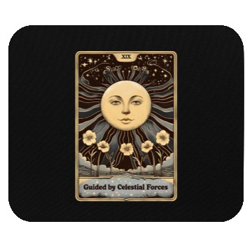 Discover Vintage Tarot Card The Planet Mouse Pads